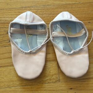Toddler Pink leather ballet dance shoes 10 M
